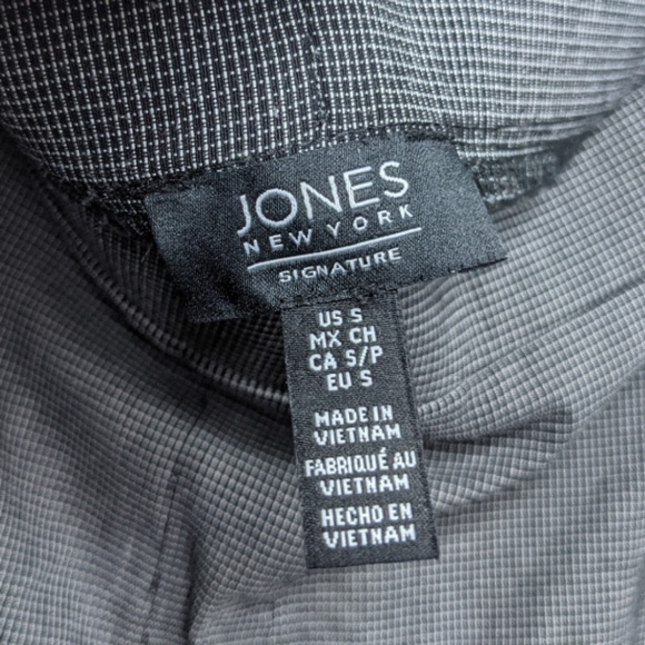 Jones New York Signature Gray Houndstooth Pants, Size S - Picture 3 of 8